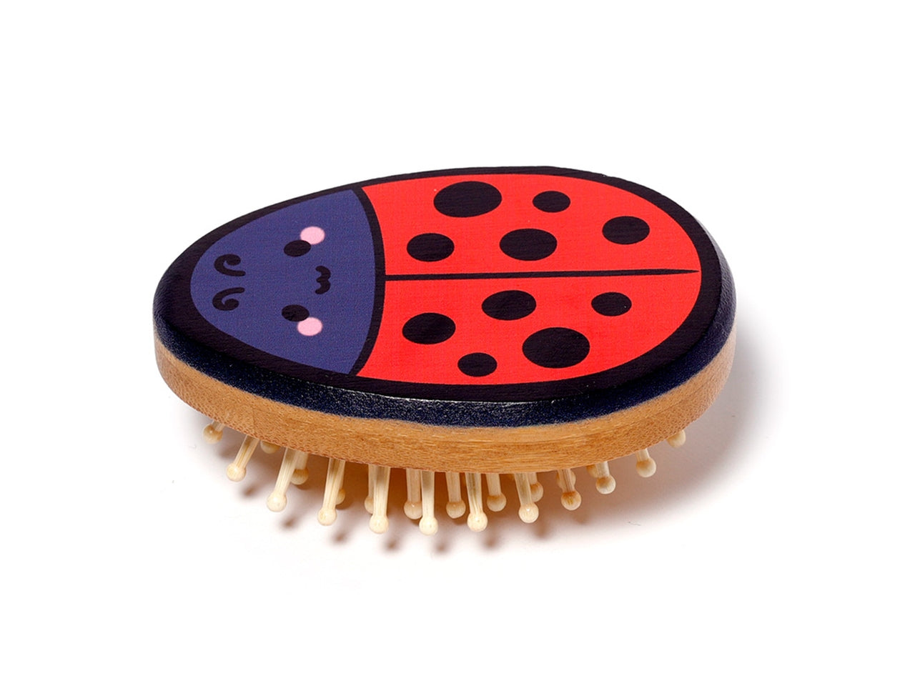 Spazzola in bambù a forma di coccinella animali dolci