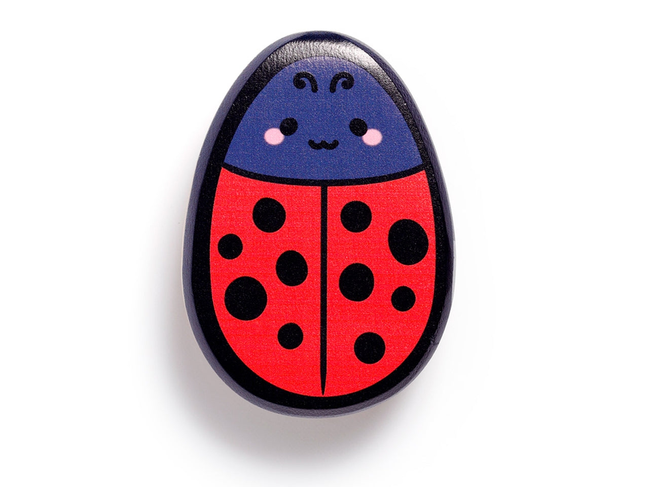Spazzola in bambù a forma di coccinella animali dolci