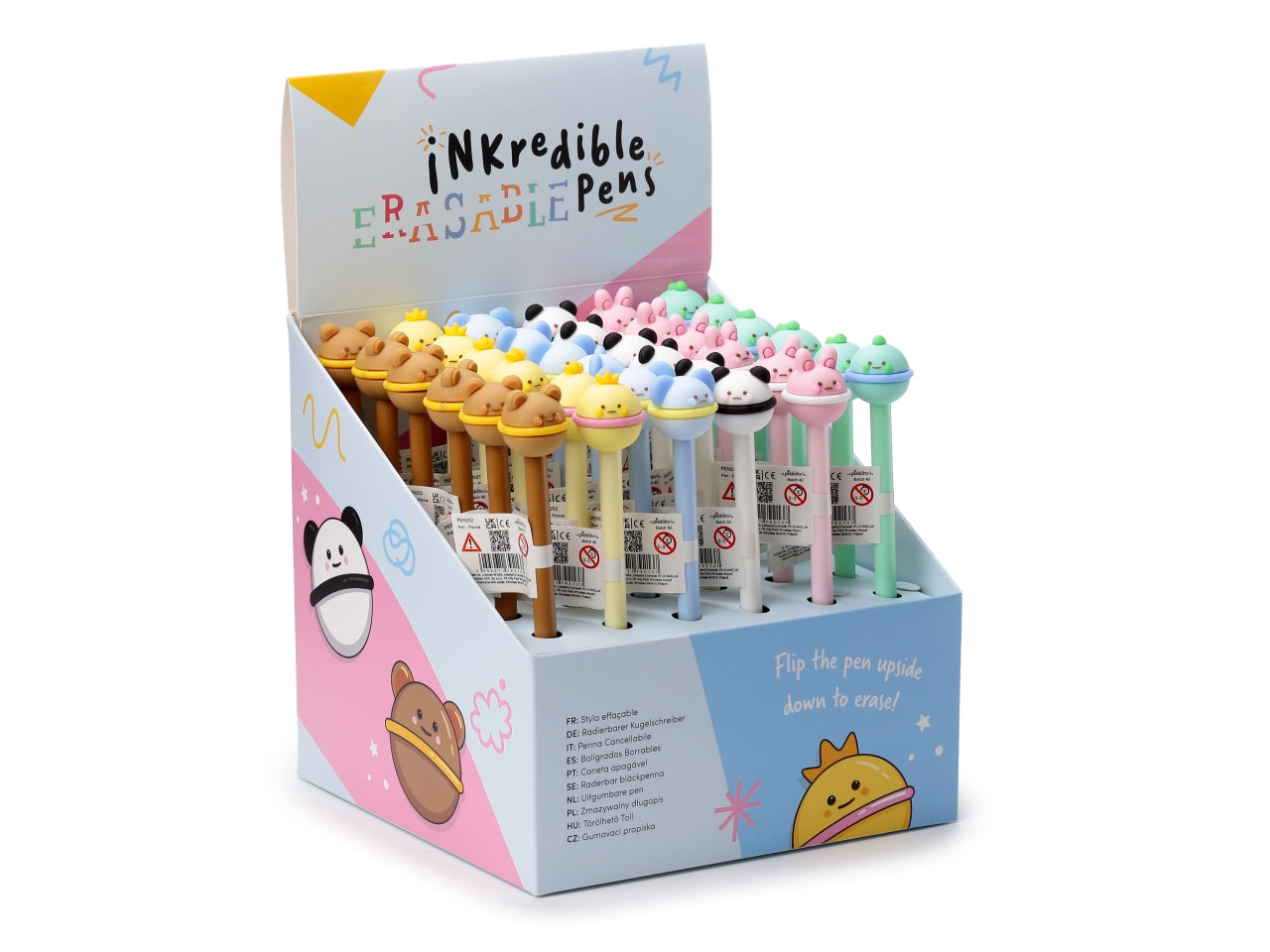 Penna cancellabile inkredible con copripenna - animali dolci