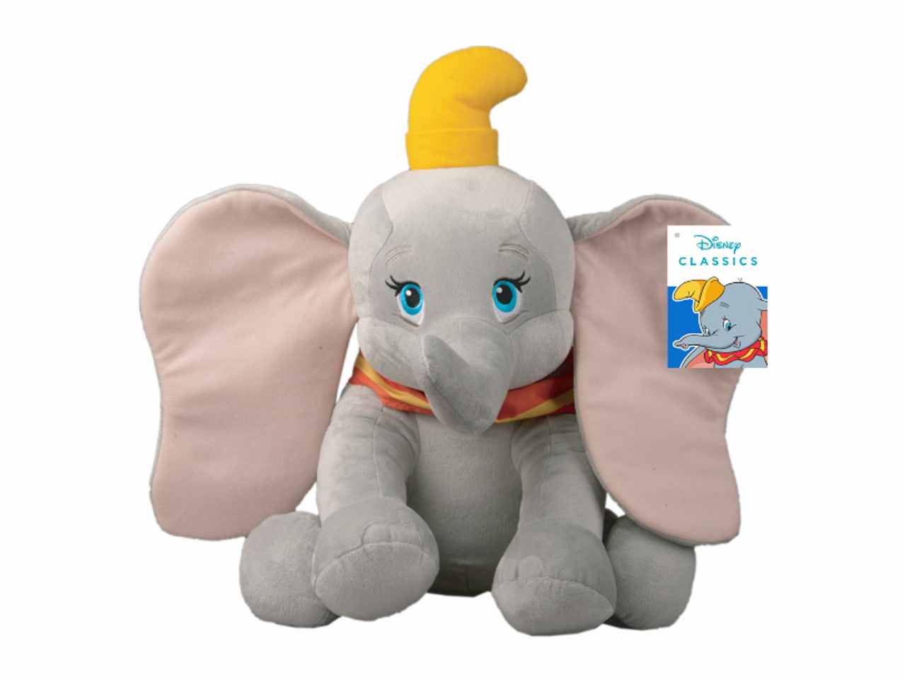 Peluche dumbo 60cm seduto con suoni