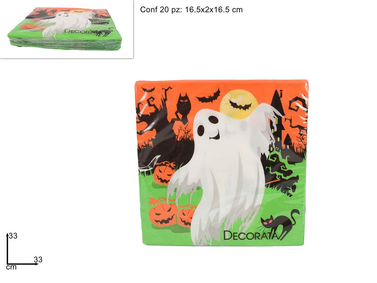 Tovagliolo 33x33cm 20 pezzi halloween