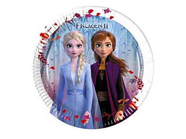 Piatti di carta frozen 2 misura 20cm - la confezione comprende 8 piatti