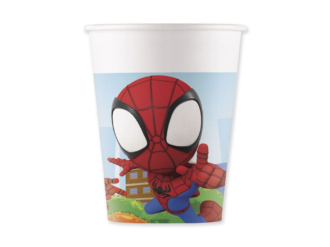 Bicchieri di plastica spidey and his amazing friends capacita' 200ml - la confezione comprende 8 bicchieri