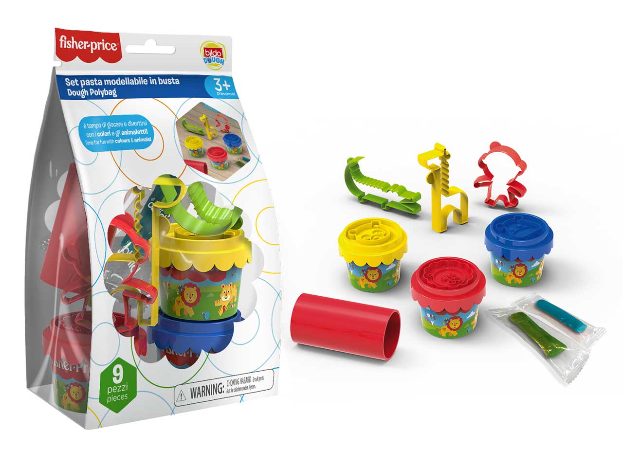 Fisher price set pasta da modellare in busta con accessori