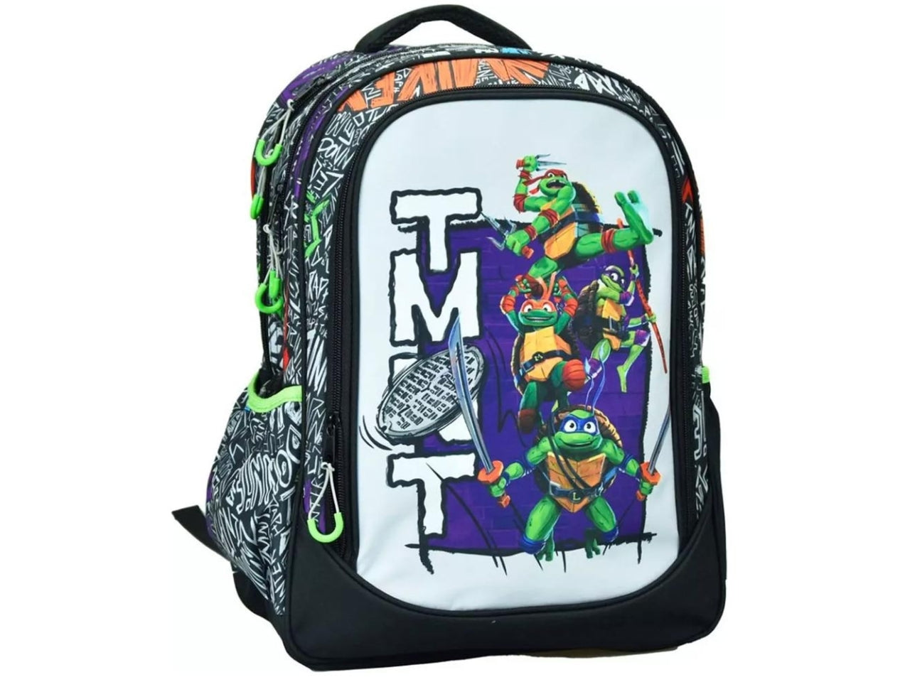 Turtles ninja zaino scuola con tre cerniere