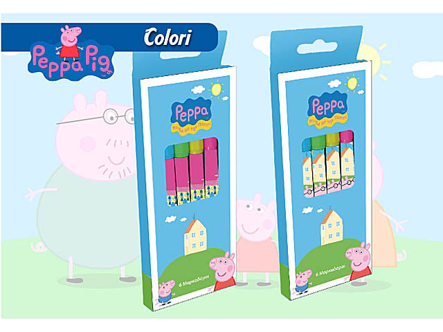 Colori a spirito peppa - 6 pezzi