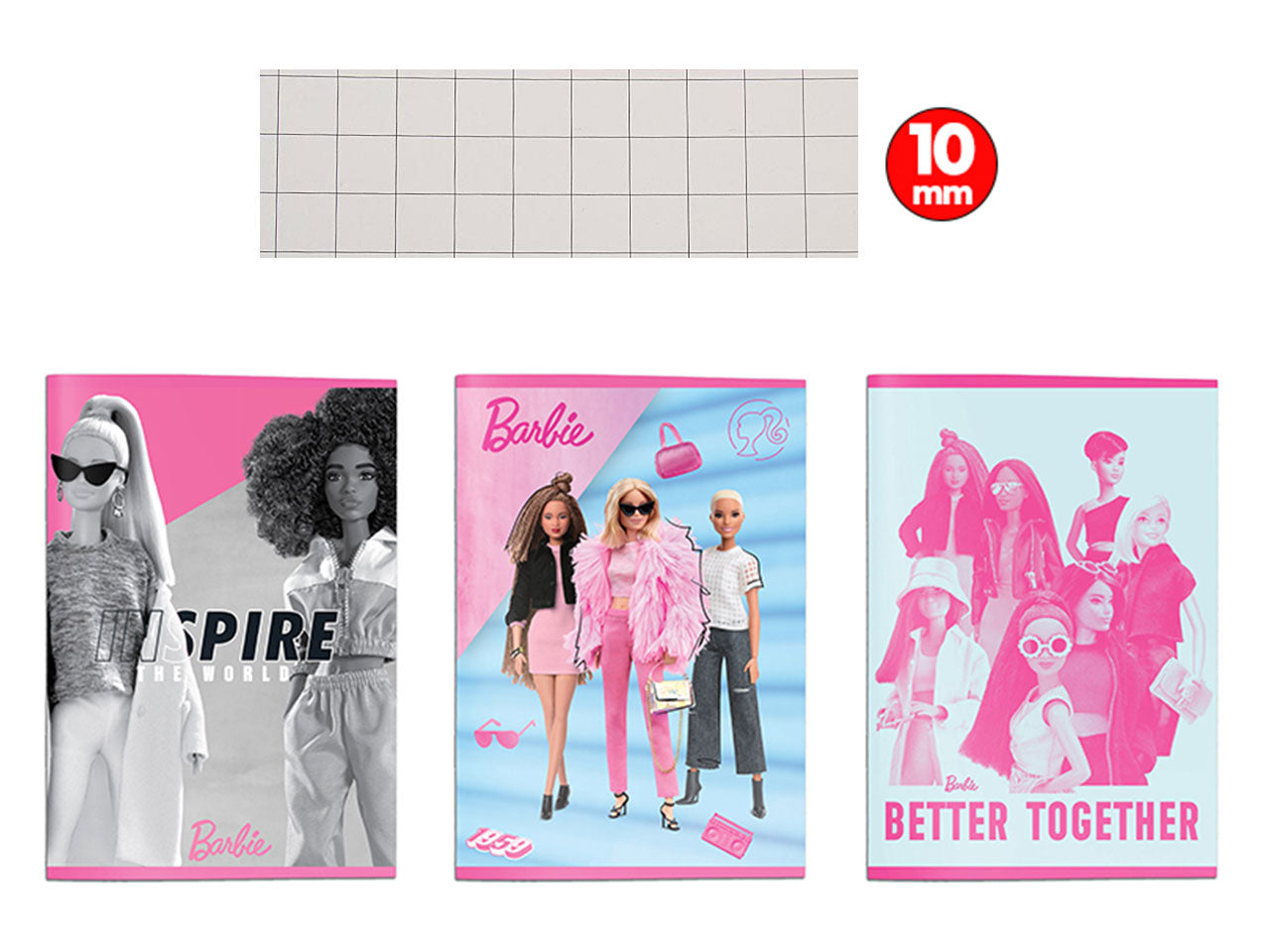 Maxi quaderno 10m barbie - la confezione contiene 12 quaderni