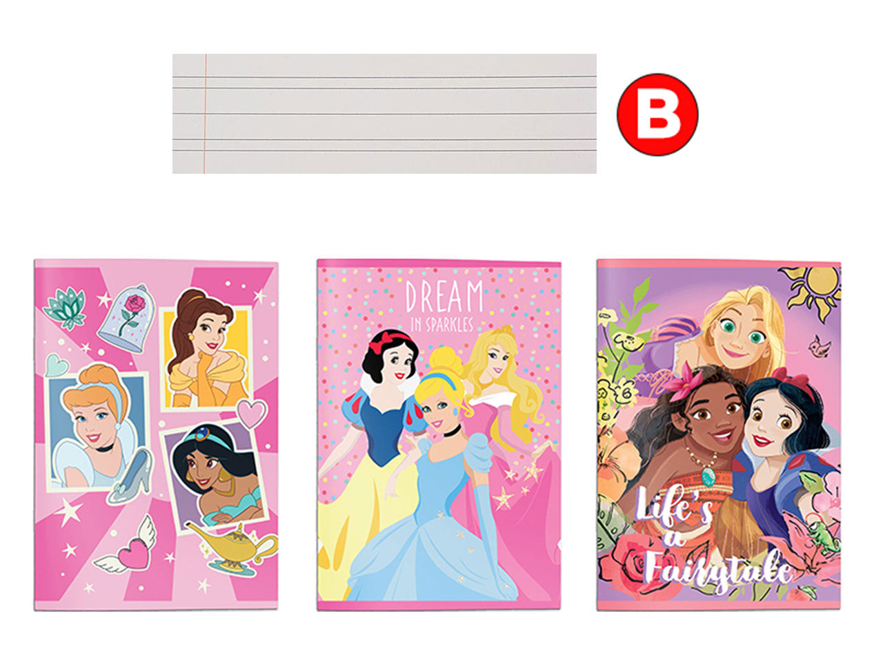 Maxi quaderno b princess - la confezione contiene 12 quaderni