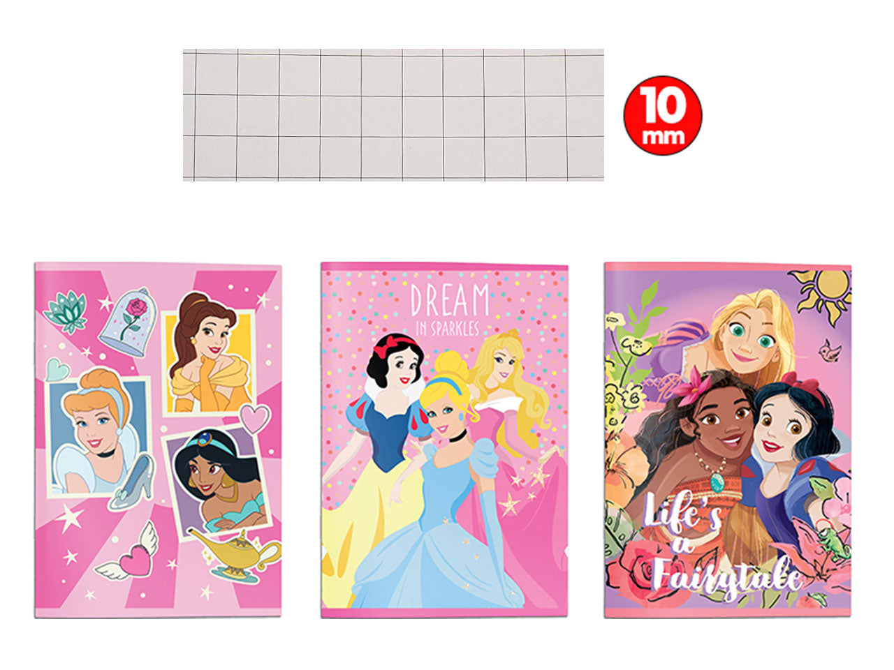 Maxi quaderno 10m princess - la confezione contiene 12 quaderni