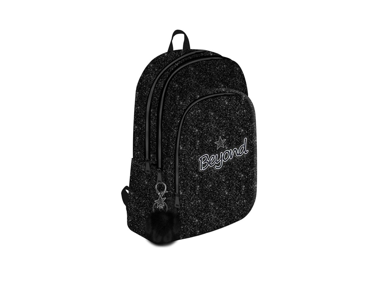 Zaino teen beyond glitter nero