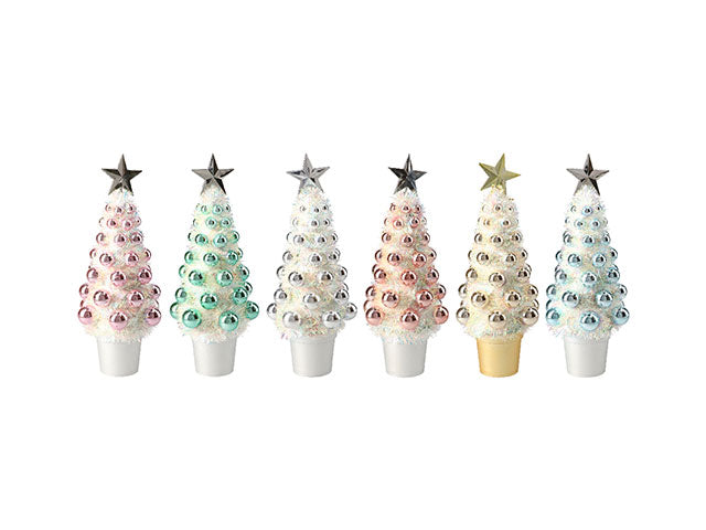 Alberello di natale senza luci con sfere 29cm
