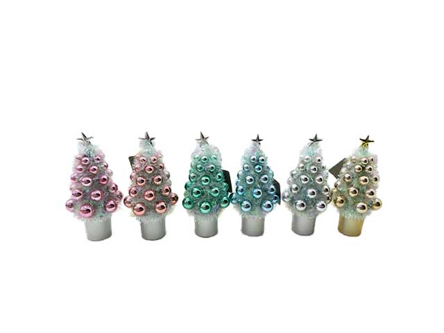 Alberello di natale senza luci con sfere 19,5cm
