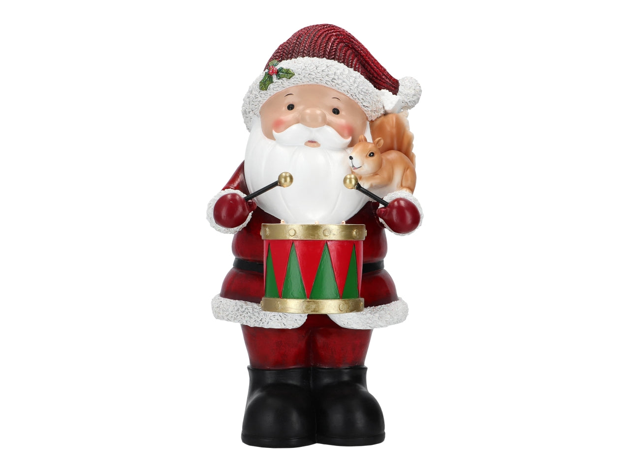 Babbo natale con tamburo 18,5x24x36cm