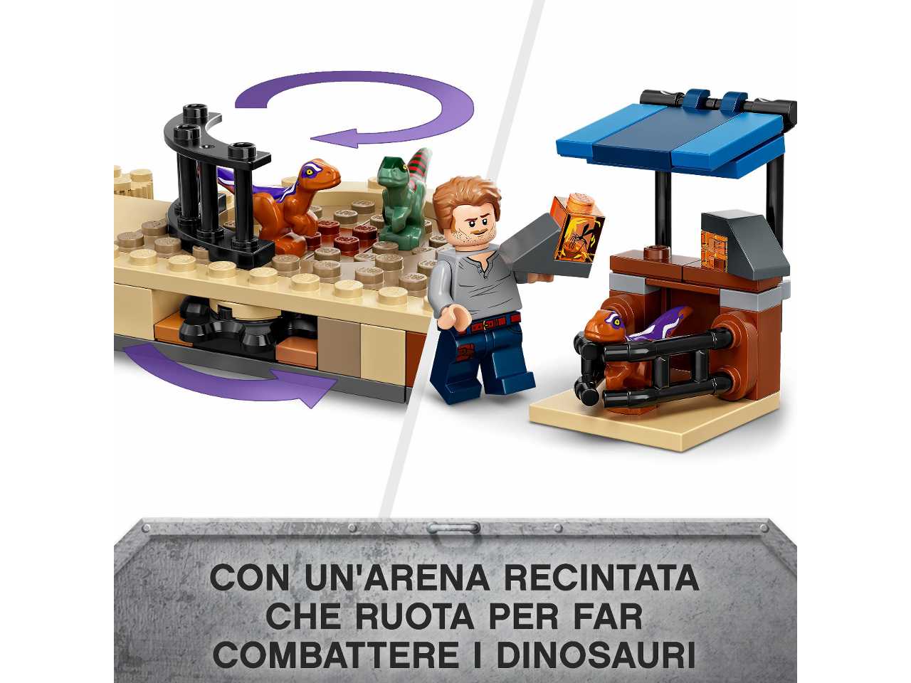 Lego atrociraptor: inseguimento sulla moto.