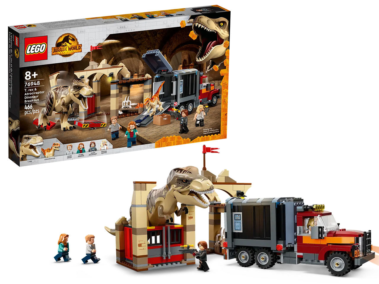 Lego la fuga del t. rex e dellatrociraptor.