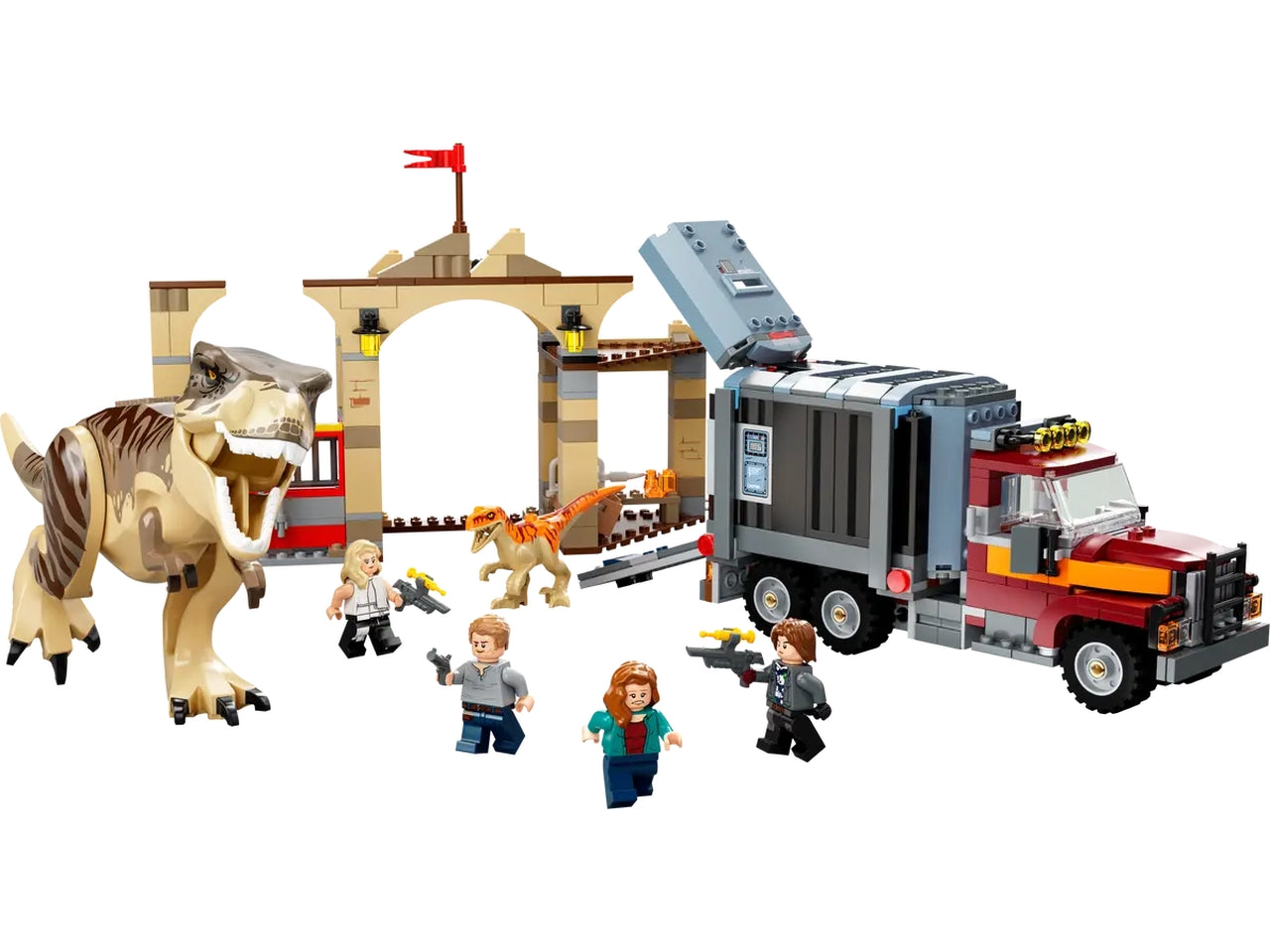 Lego la fuga del t. rex e dellatrociraptor.