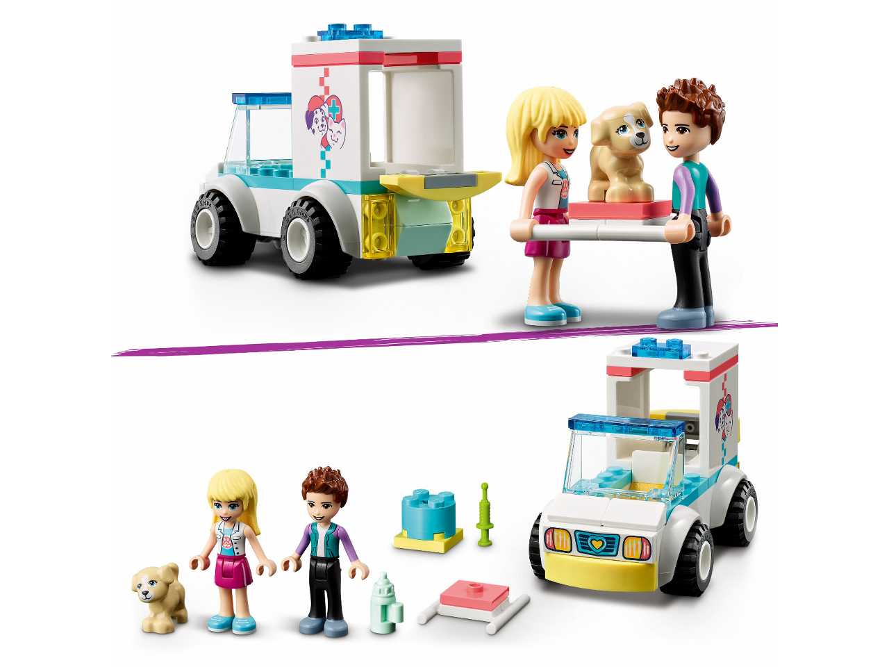 Lego ambulanza della clinica veterinaria.