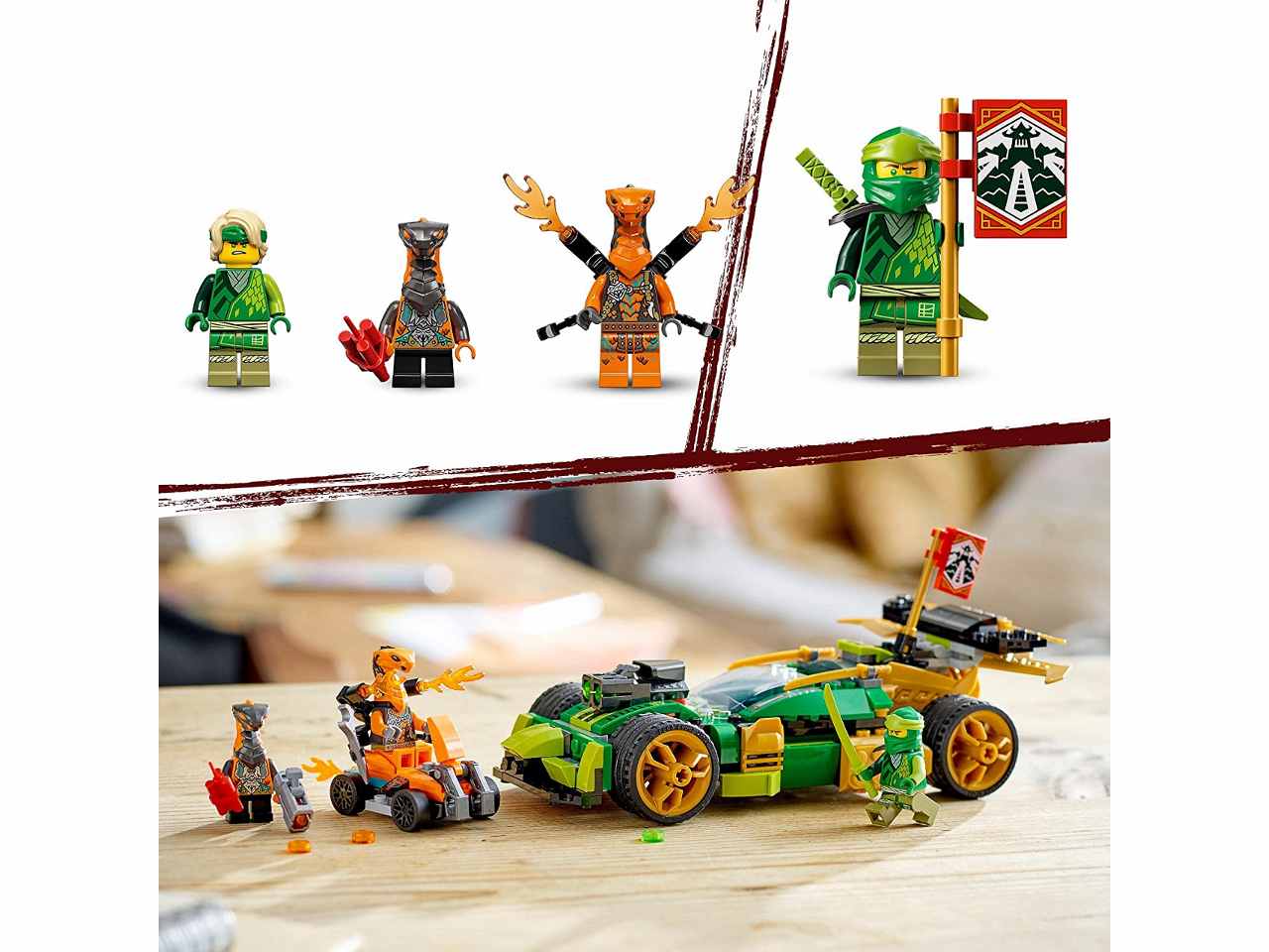 Lego ninjago auto da corsa di lloyd 71763