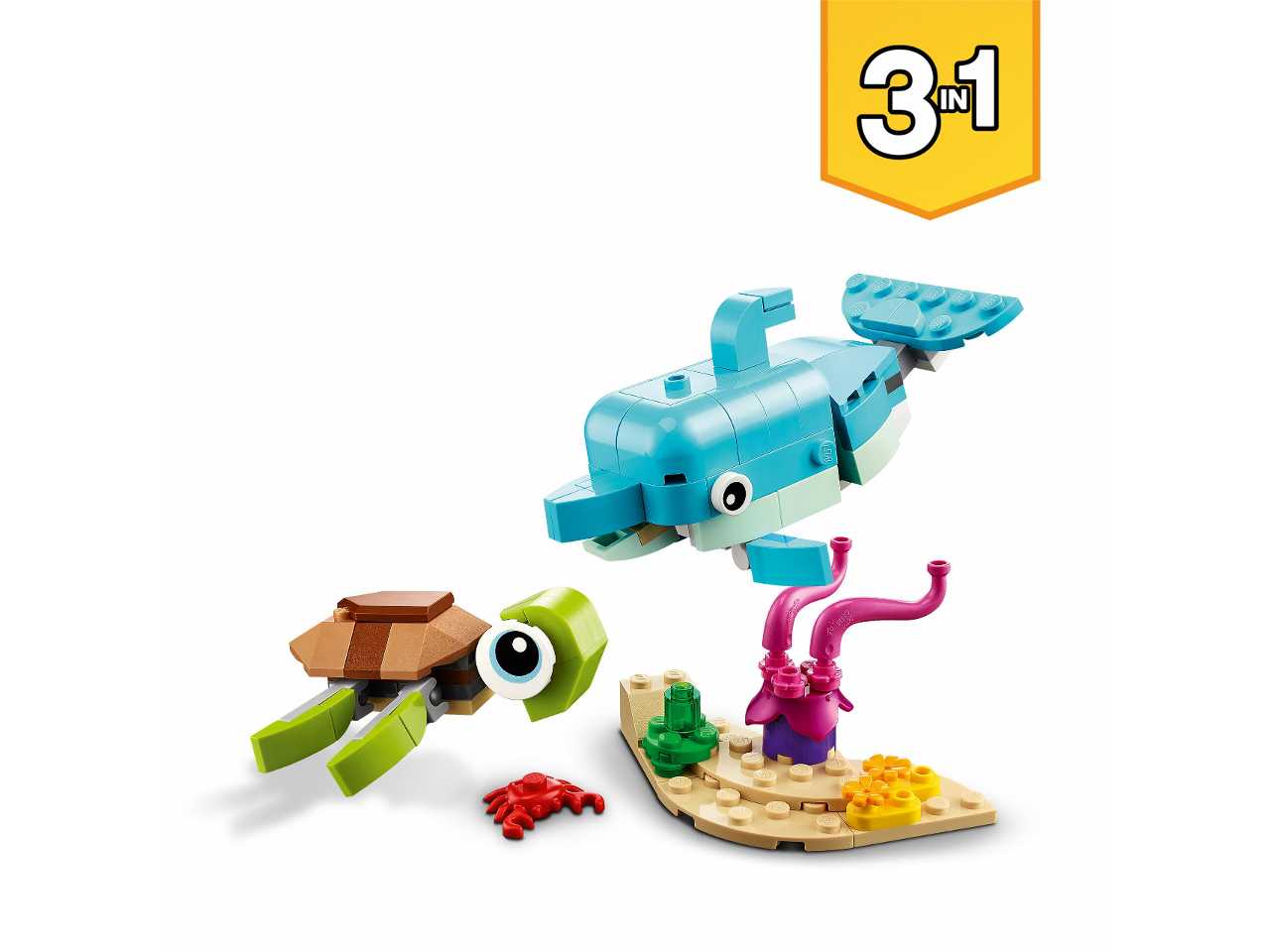 Lego delfino e tartaruga.