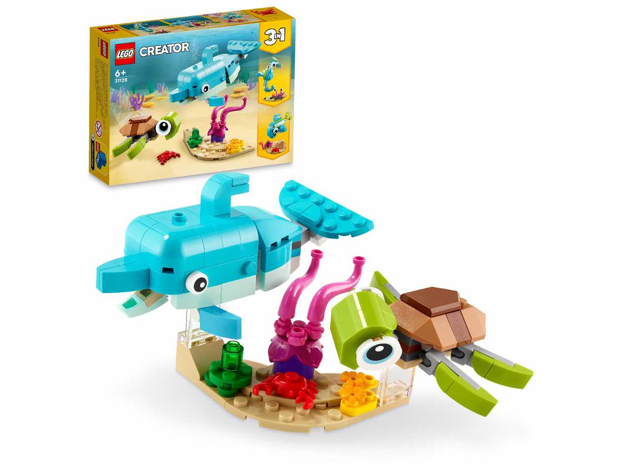Lego delfino e tartaruga.