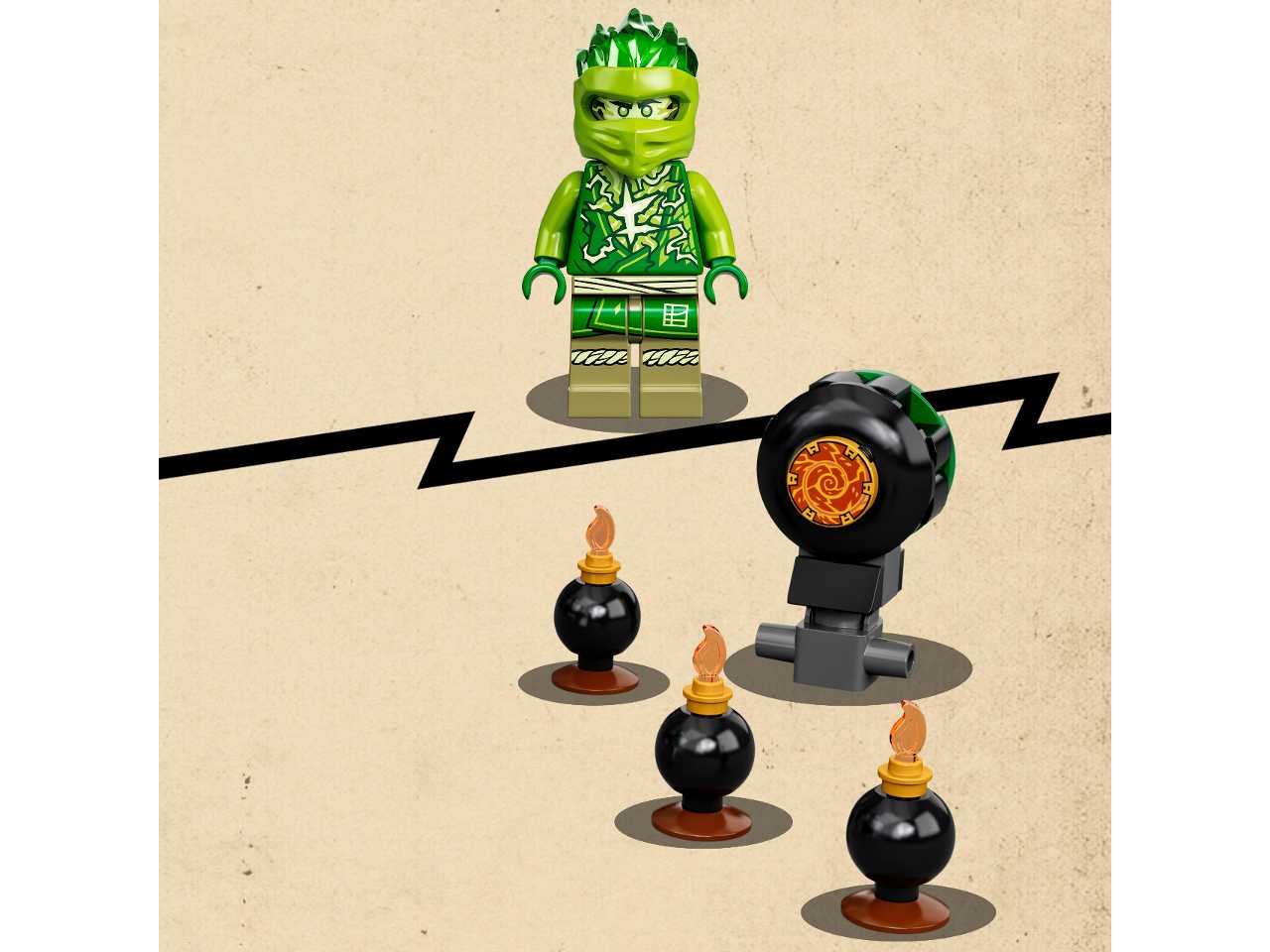 Lego addestramento ninja di spinjitzu con lloyd.