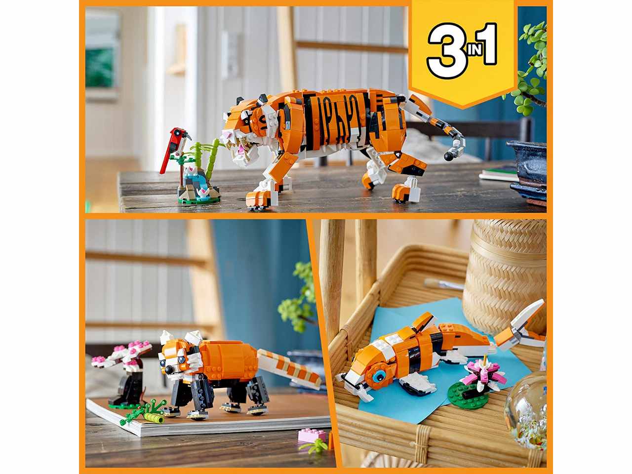 Lego Creator 3 in 1 Tigre Maestosa 31129