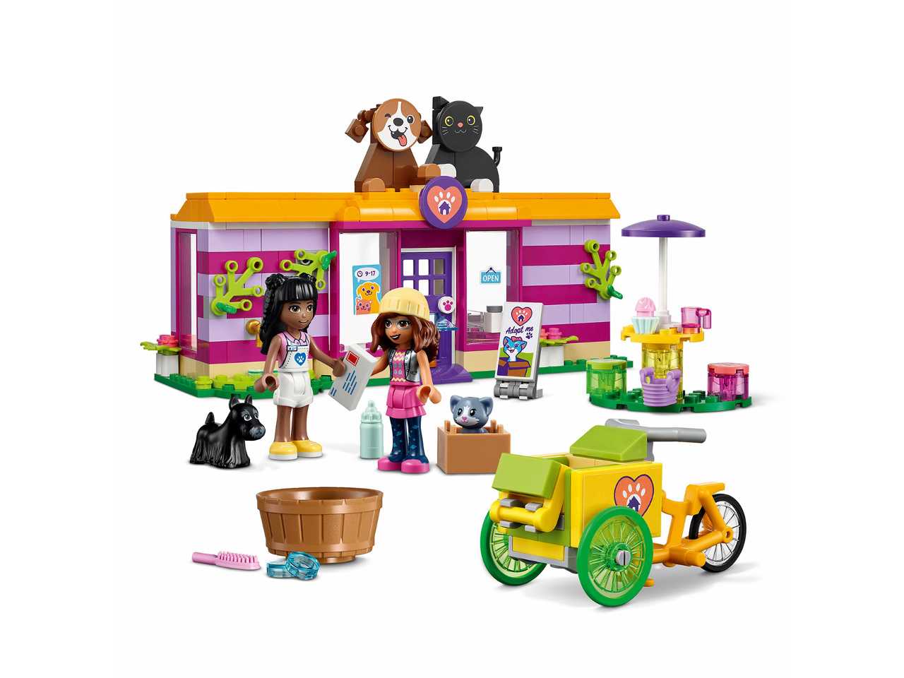 Lego il caffè di adozione dei cuccioli.
