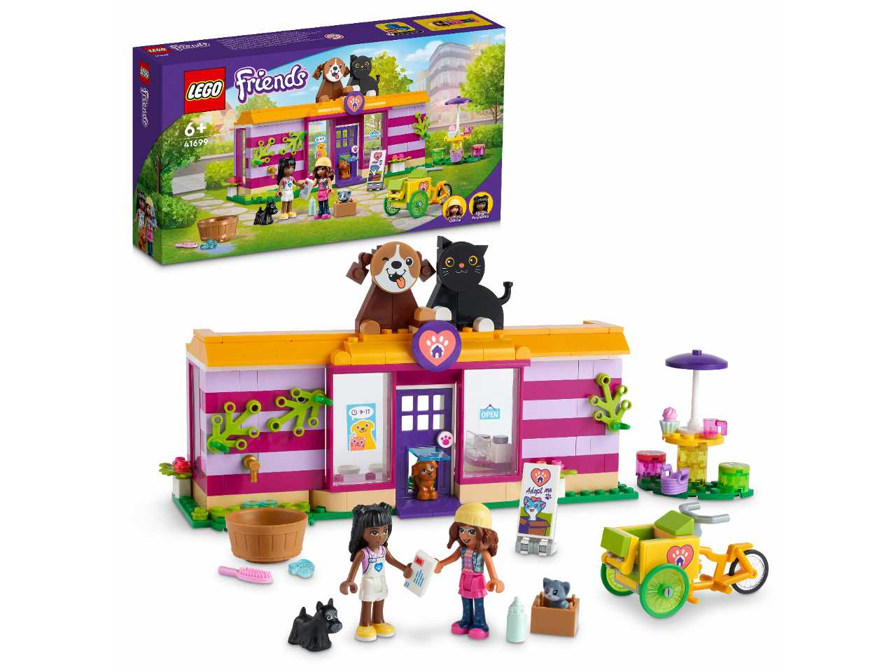 Lego il caffè di adozione dei cuccioli.