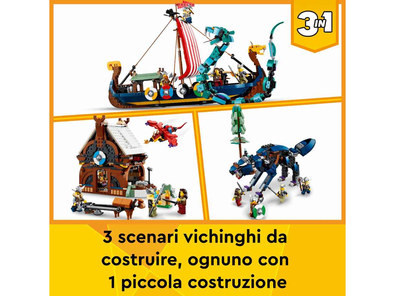 Lego creator nave vichinga e jrm.31132