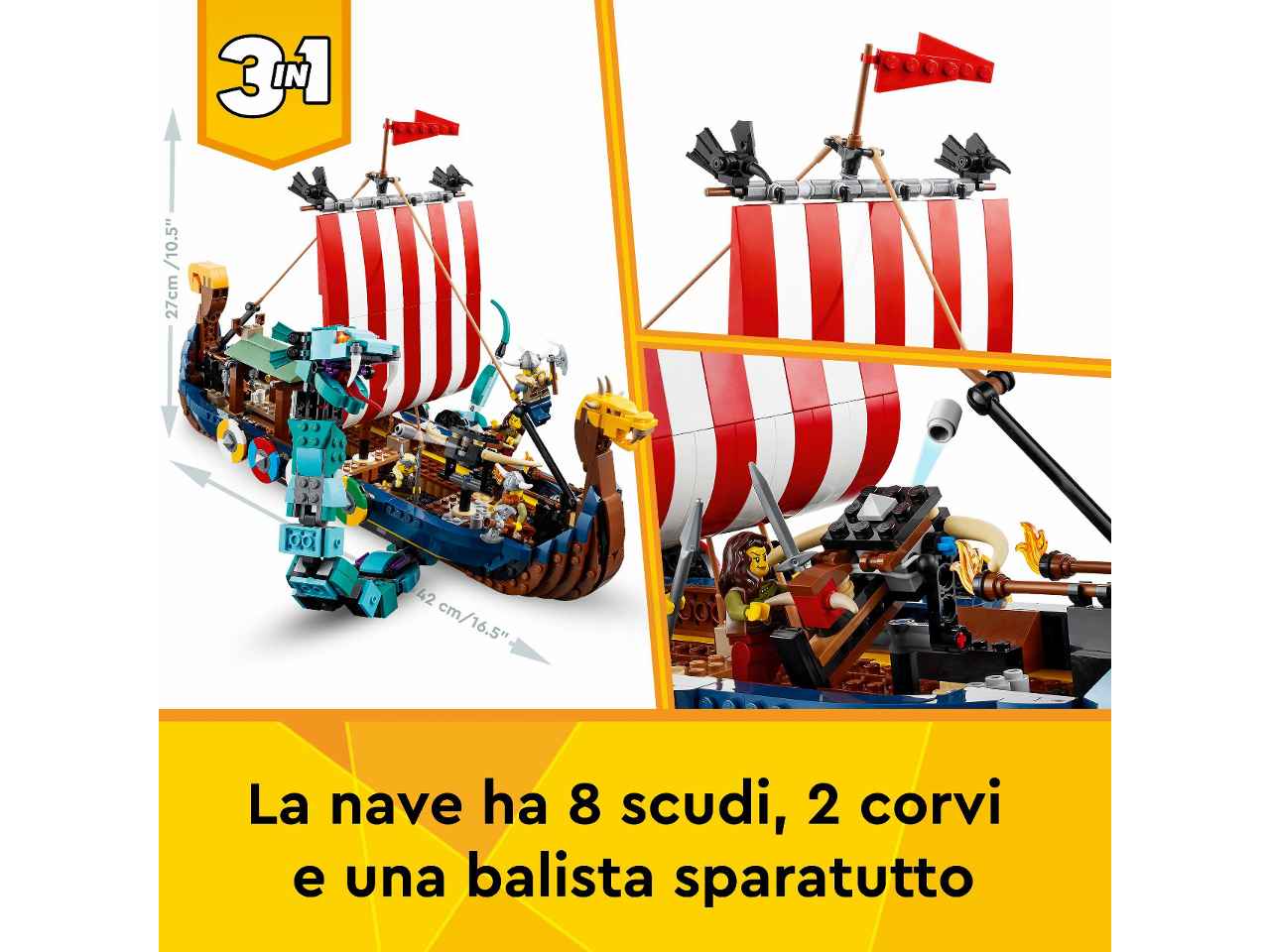 Lego creator nave vichinga e jrm.31132