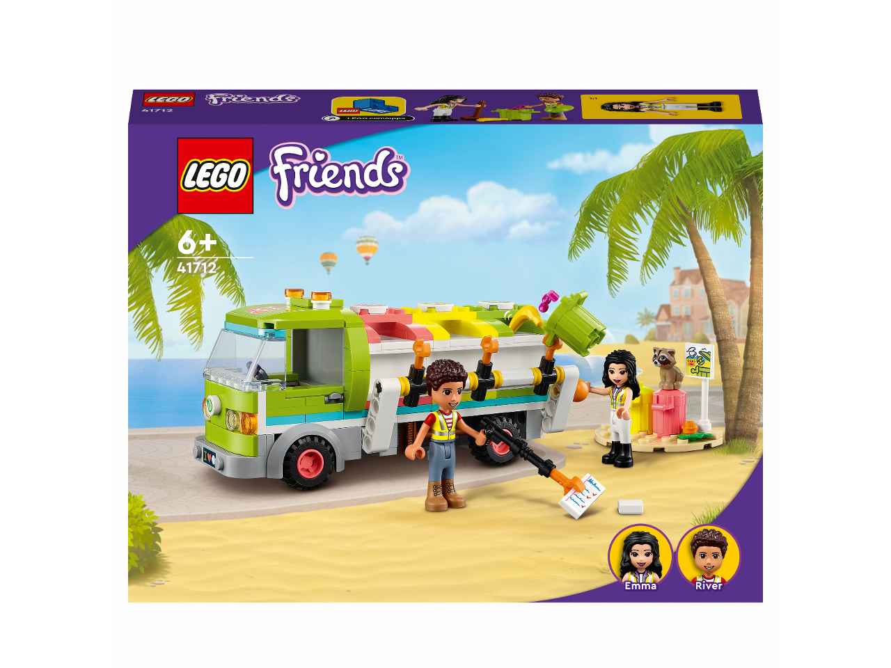 Lego friends camion riciclaggio rifiuti 41712