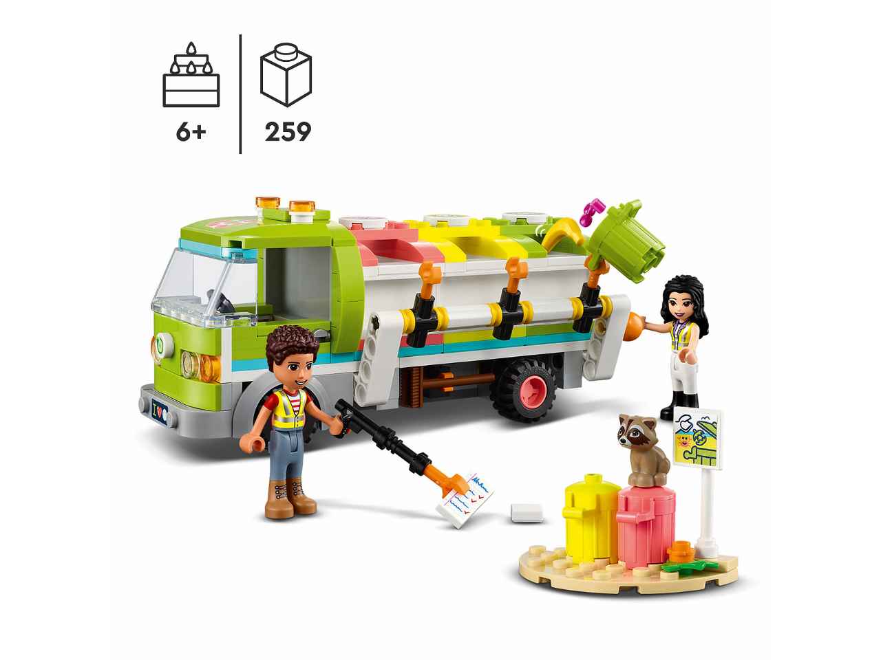 Lego friends camion riciclaggio rifiuti 41712