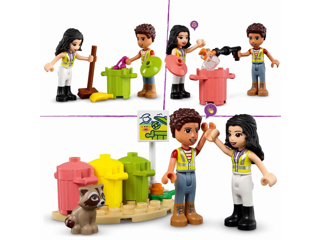 Lego friends camion riciclaggio rifiuti 41712
