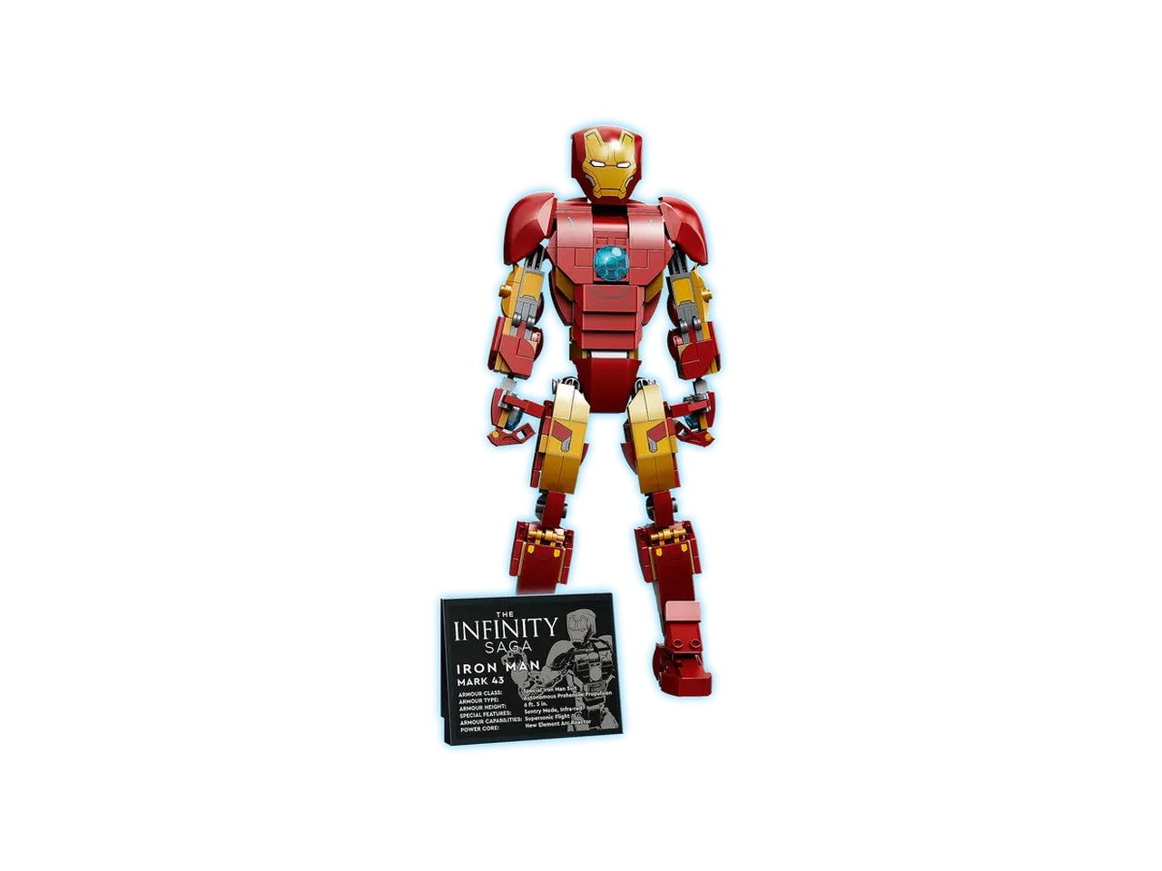 Lego personaggio di iron man.