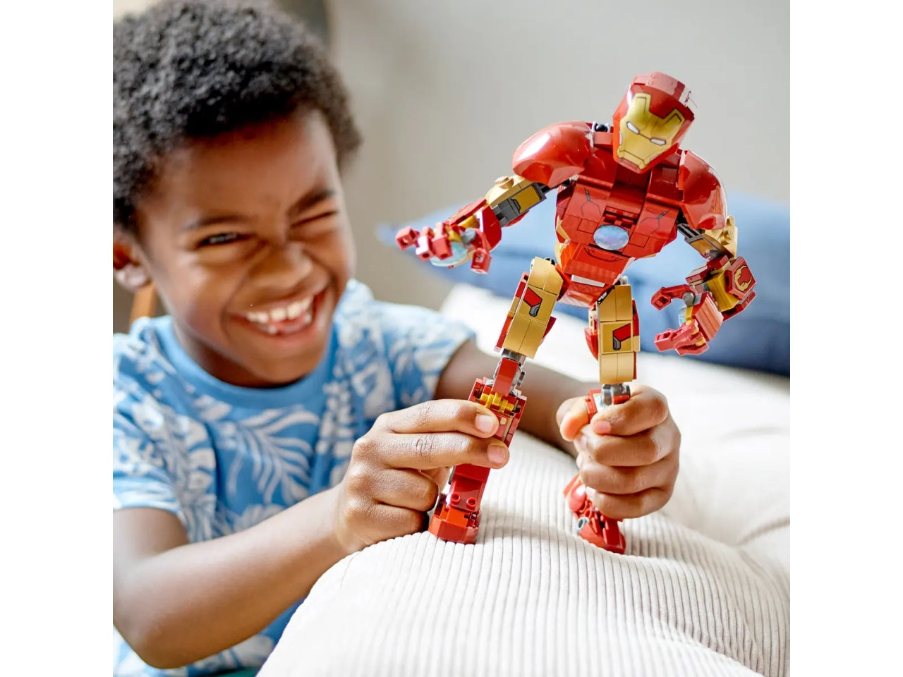 Lego personaggio di iron man.