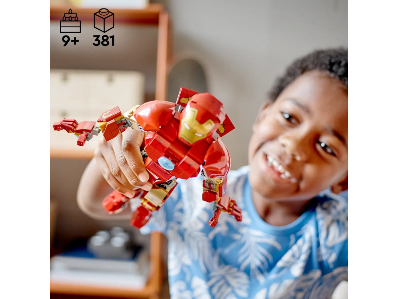 Lego personaggio di iron man.