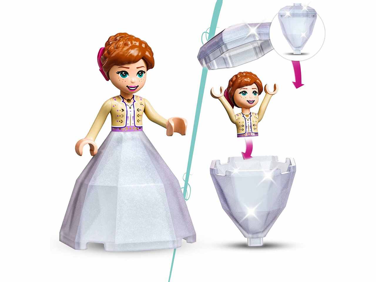 Lego disney princess il cortile del castello di anna