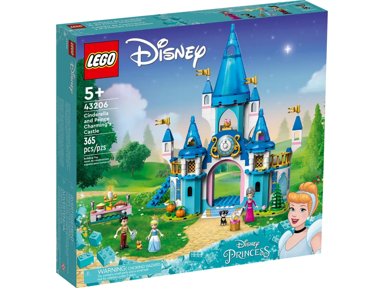 Lego Disney Princess Il Castello di Cenerentola e del Principe Azzurro 43206