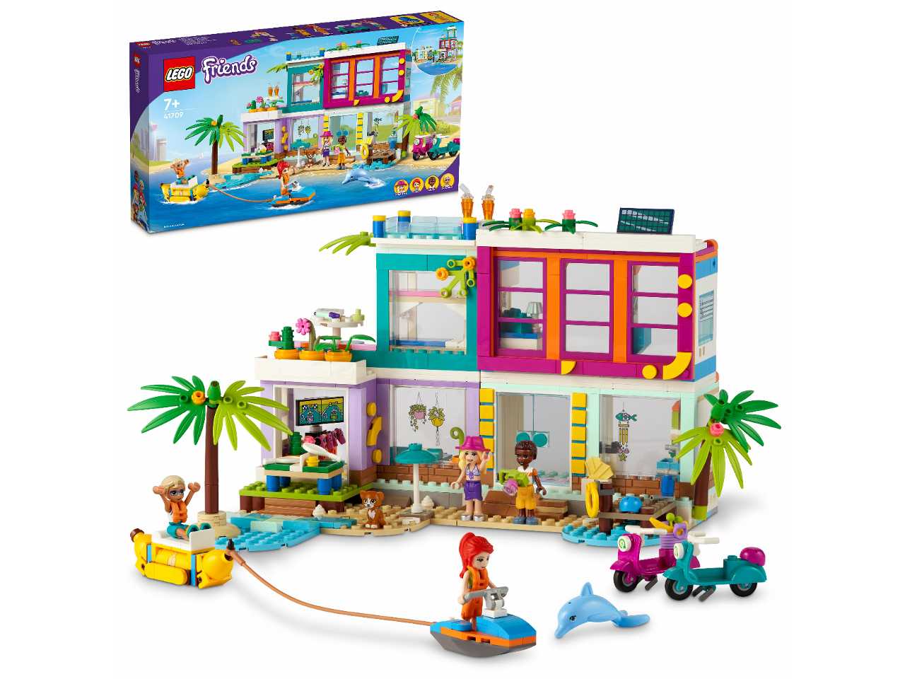 Lego casa delle vacanze sulla spiaggia.