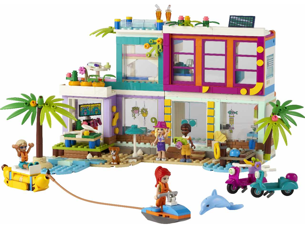 Lego casa delle vacanze sulla spiaggia.