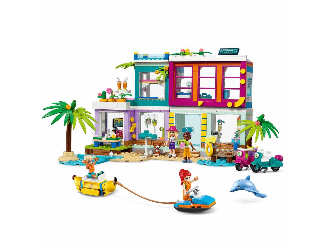 Lego casa delle vacanze sulla spiaggia.