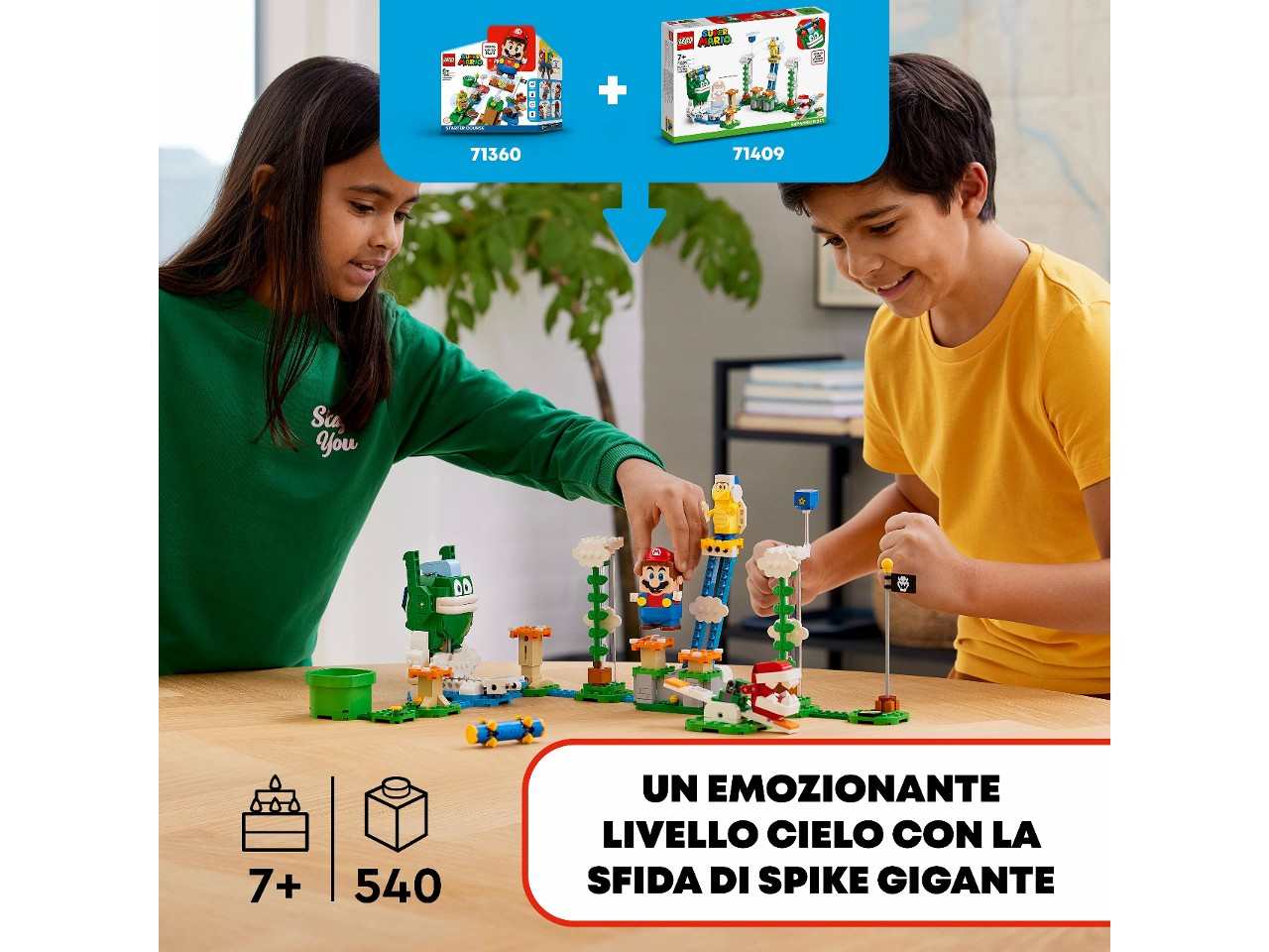 Lego super mario sfida sulle nuvole spike gigante