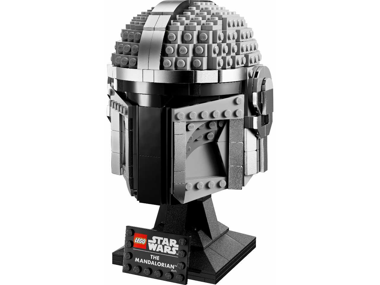 Lego casco del mandaloriano.