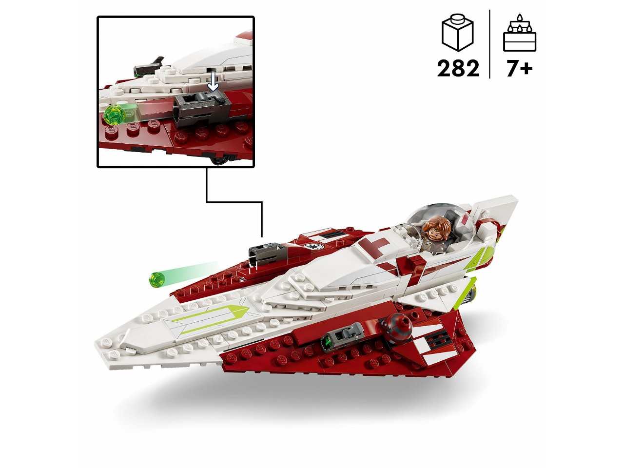 Lego star wars jedi starfighter di obi-wan kenobi