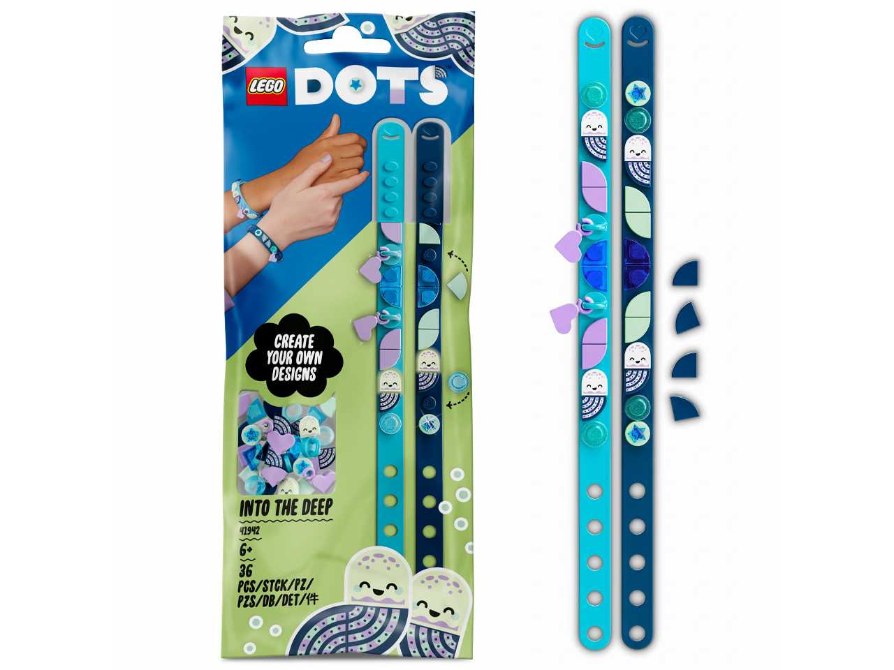 Lego gemme di mare - braccialetti con ciondoli.