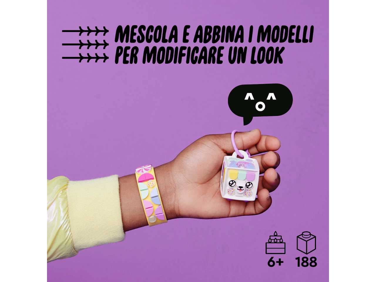 Lego dolci tentazioni - braccialetto e bag tag.
