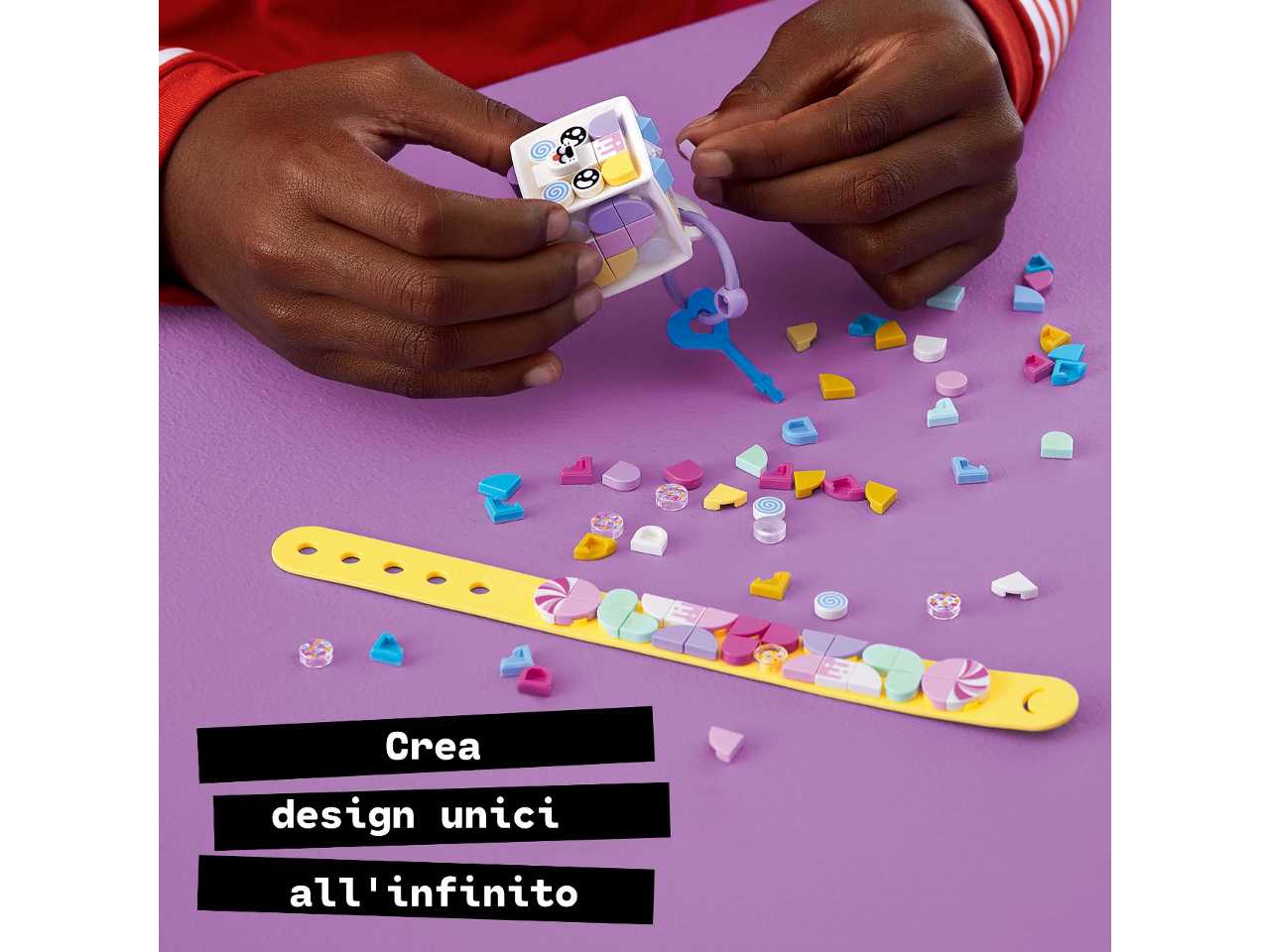 Lego dolci tentazioni - braccialetto e bag tag.