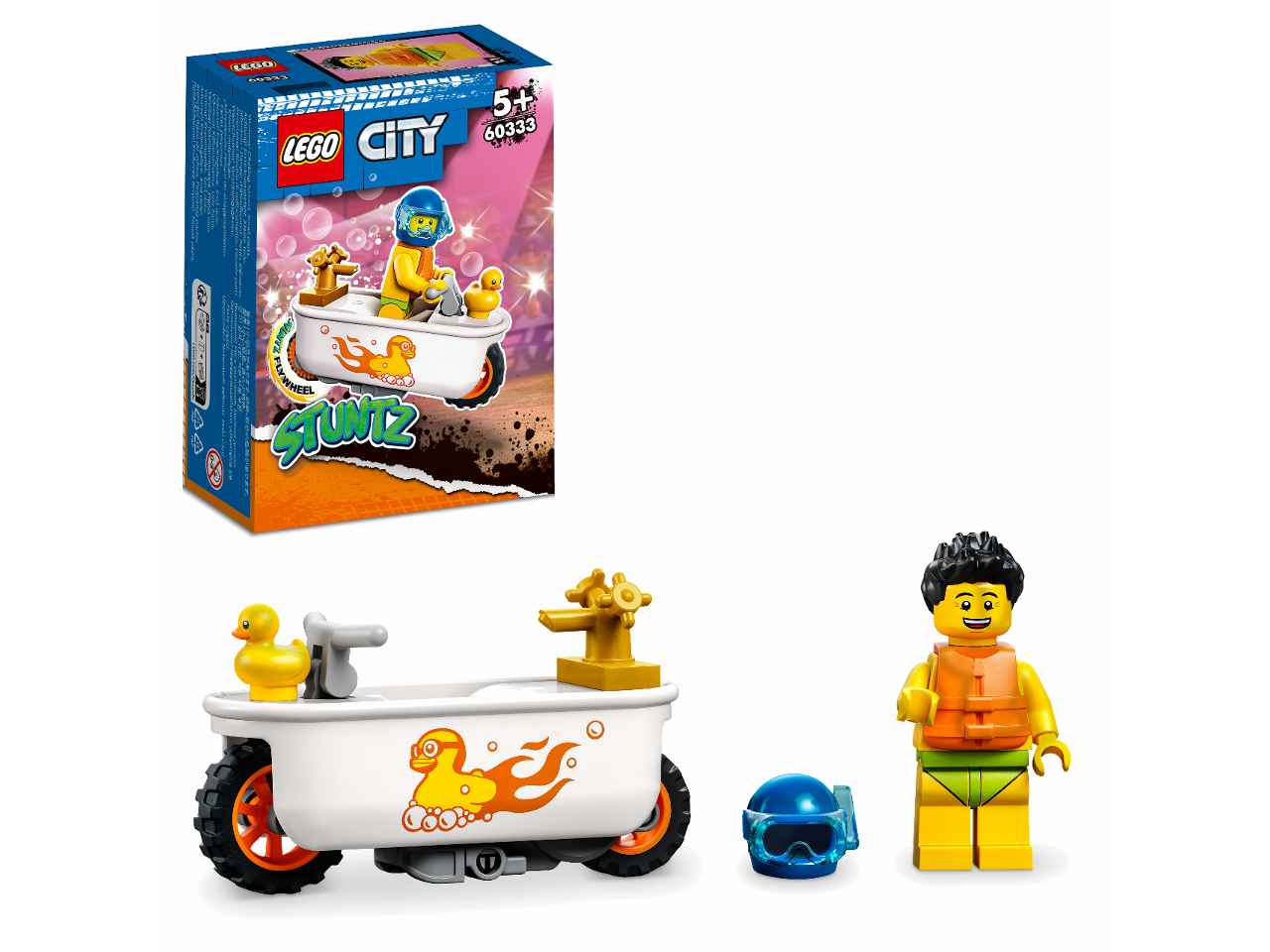 Lego city stunt bike vasca da bagno 60333
