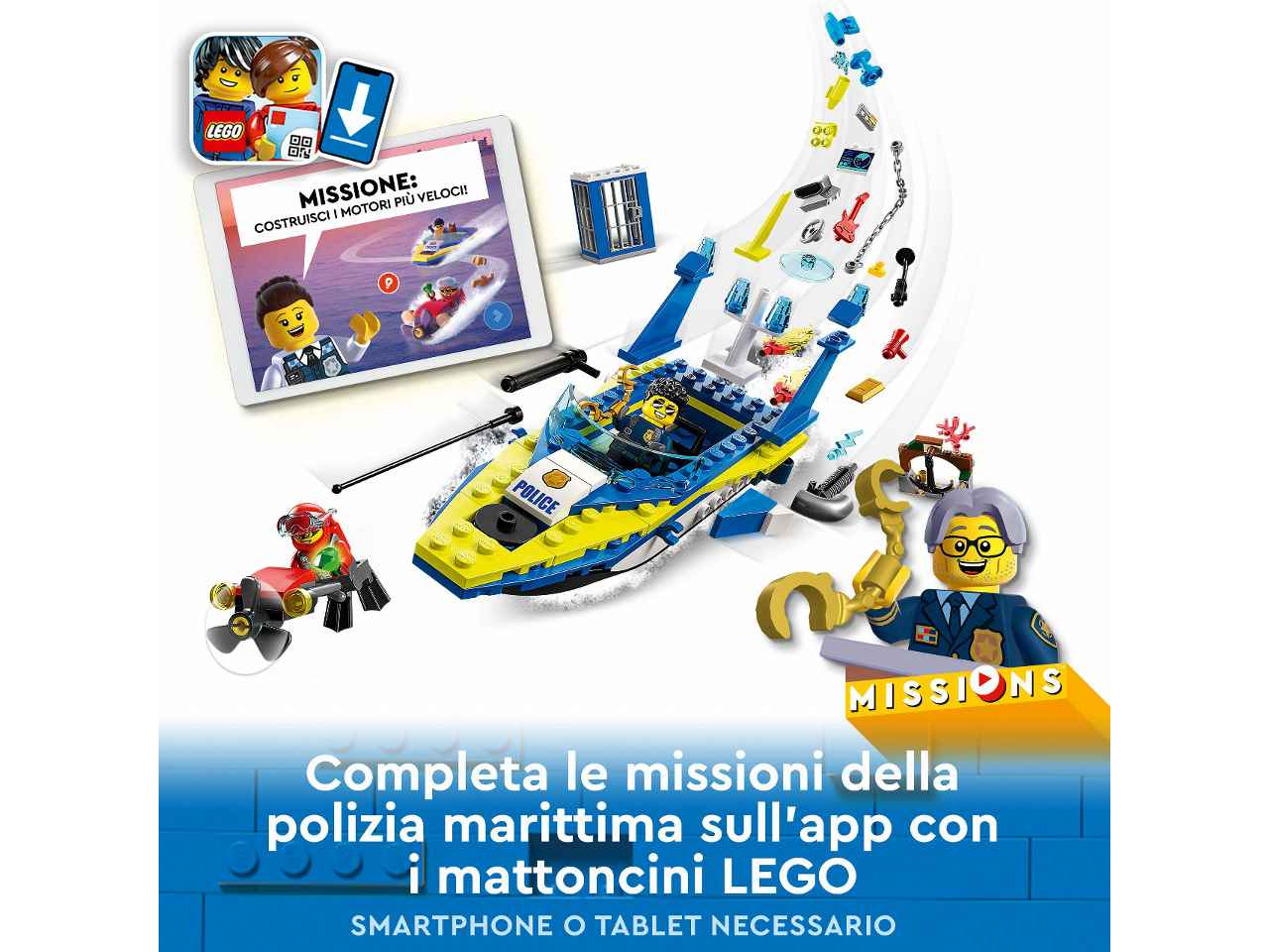 Lego city missioni della polizia marit.60355