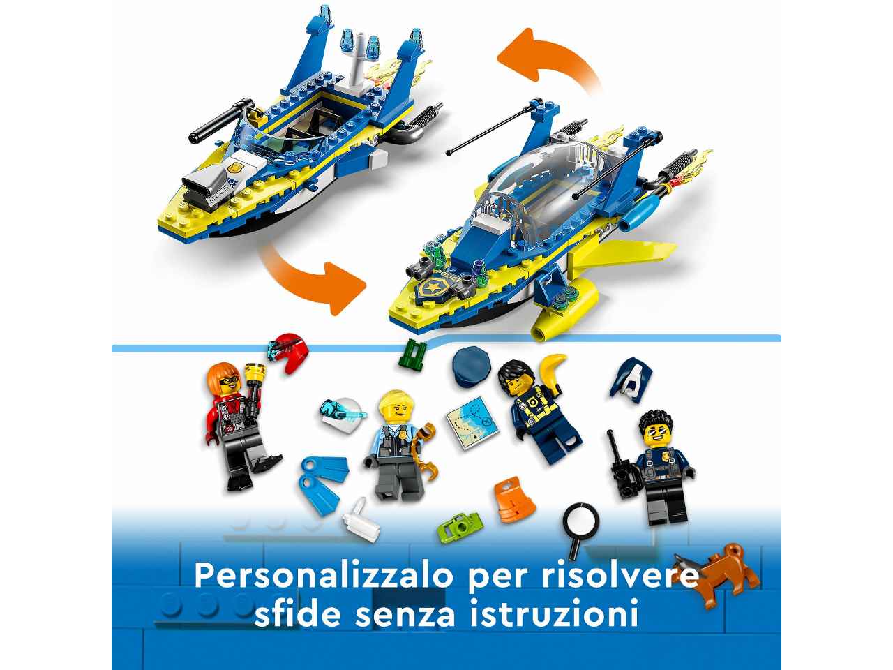 Lego city missioni della polizia marit.60355